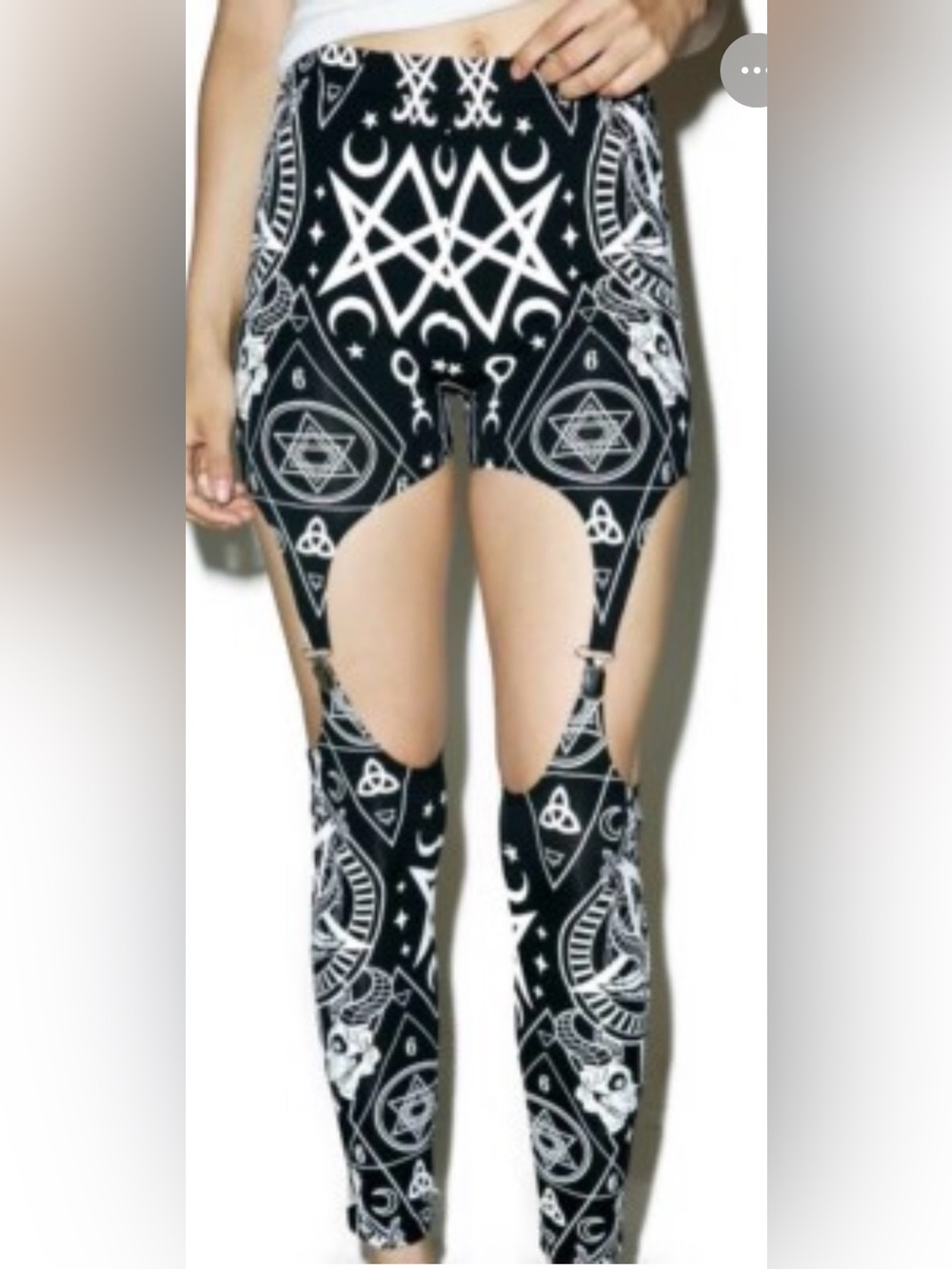Killstar Evilynn Leggings 666 sz XL - Picture 3 of 7